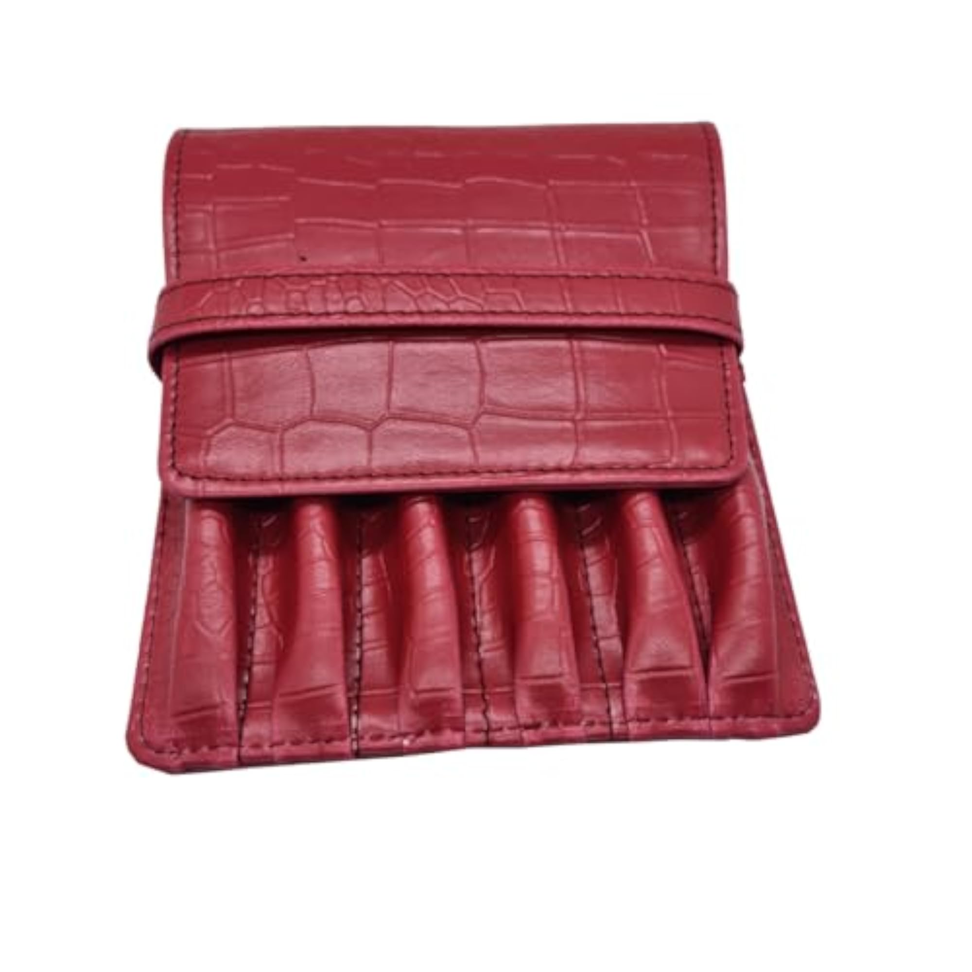 PU Leather Pen Pouch for 6 Pens, Maroon